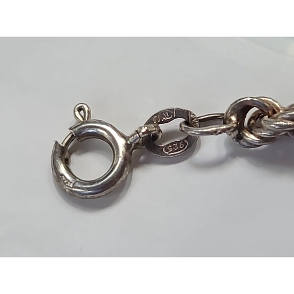 Italian 925 Sterling Silver Chain Bracelet Vintage - Picture 6 of 10